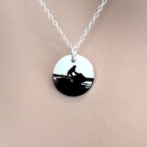 Sterling Silver Wave Runner Necklace